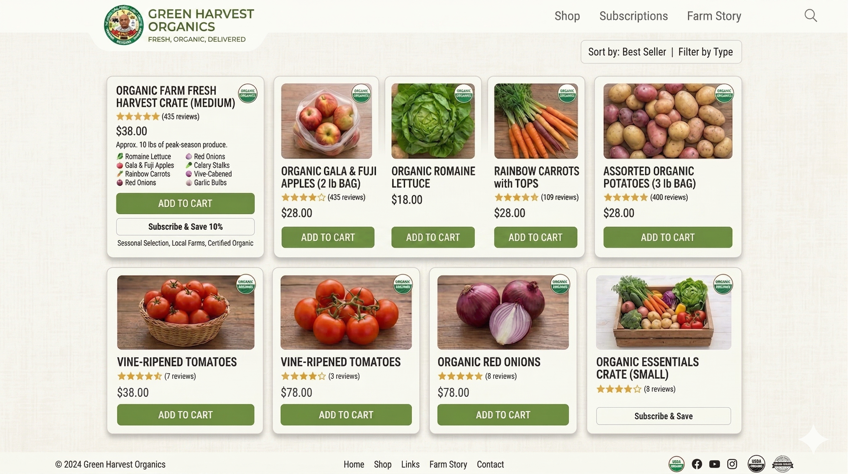 web product screen