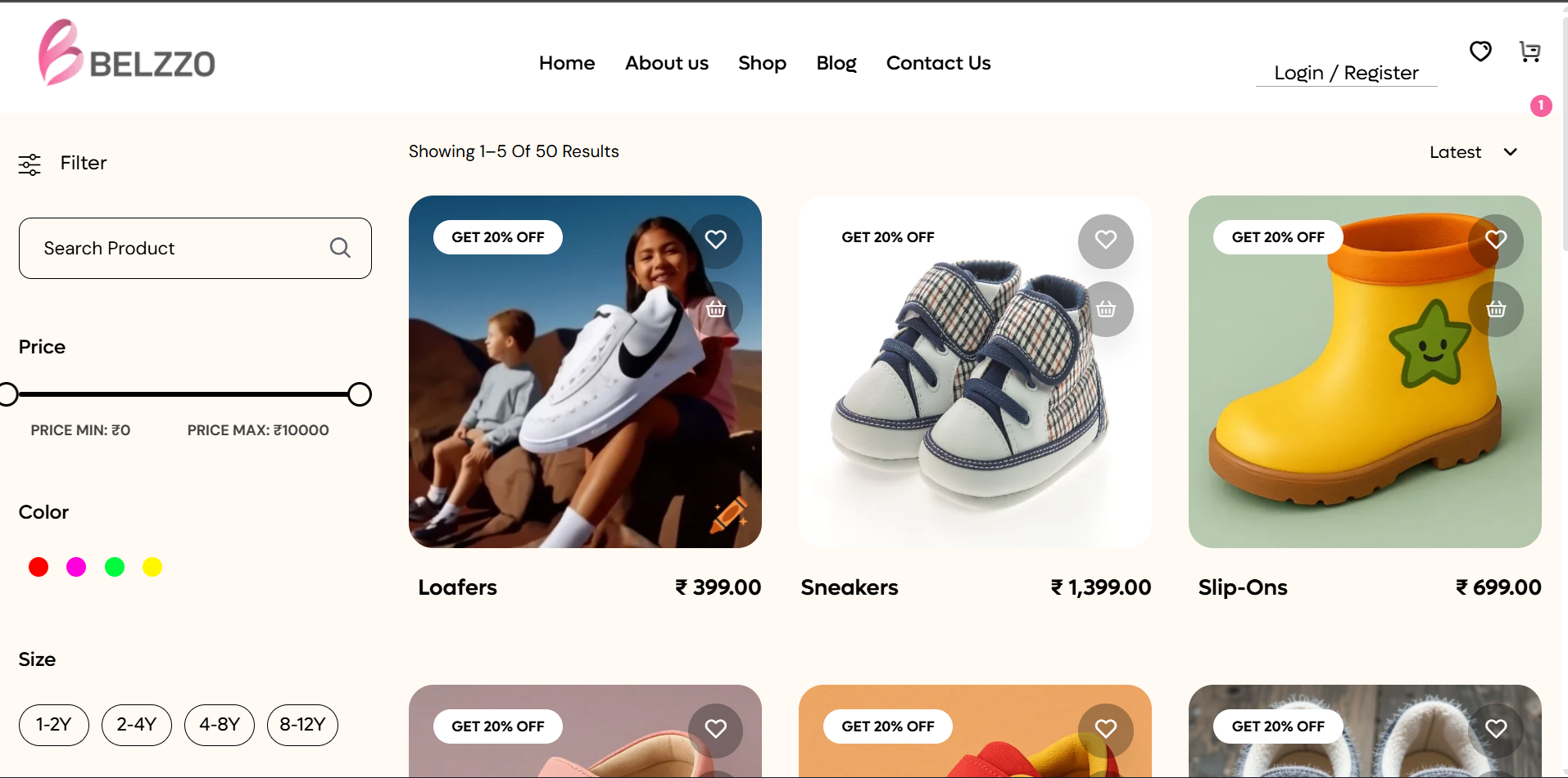 product page for ecommerce website by ivinfotech